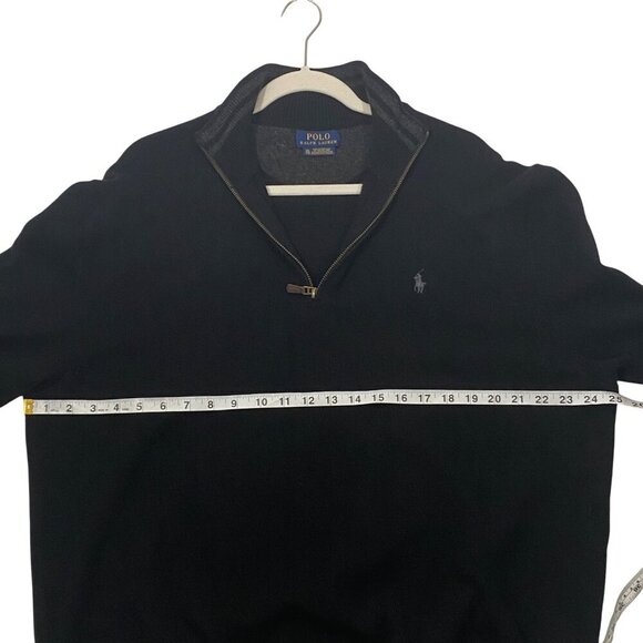 Polo Ralph Lauren Men's Merino Wool cashmere Quarter-Zip Sweater neutral XXL - Picture 7 of 9